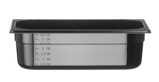 Kontejner GN 1/3 černý polykarbonát, HENDI, Profi Line, GN 1/3, 4L, Černá, 325x176x(H)100mm