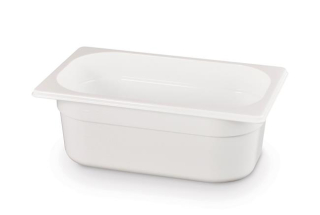 Kontejner GN 1/4 bílý polykarbonát, HENDI, GN 1/4, 2,8L, Bílá, 265x162x(H)100mm