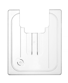 Víko pro polykarbonátové nádoby GN s výřezem pro cirkulační čerpadlo sous vide, HENDI, GN 1/2, Průhledná, 265x325mm