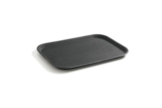 Tác servírovací z polypropylenu, protiskluzový, obdélníkový, černý, HENDI, GN 1/1, 530x325mm