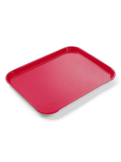 HENDI | Tác, podnos polypropylénový Fast Food small, barva Červená, 265x345x(H)20mm