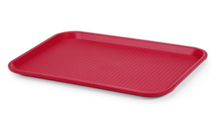 HENDI | Tác, podnos polypropylénový Fast Food medium, barva Červená, 305x415x(H)20mm