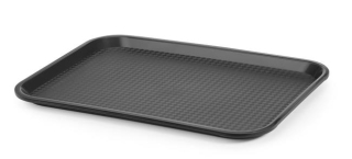 HENDI | Tác, podnos polypropylénový Fast Food medium, barva Černá, 305x415x(H)20mm
