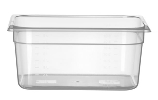 Kontejner GN 1/2 polypropylen, HENDI, Profi Line, GN 1/2, 9,5L, Průhledná, 325x265x(H)150mm