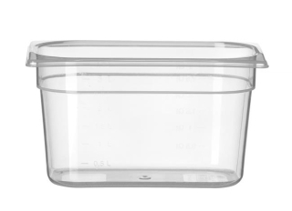 Kontejner GN 1/4 polypropylen, HENDI, Profi Line, GN 1/4, 4L, Průhledná, 265x162x(H)150mm