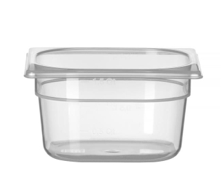 Kontejner GN 1/6 polypropylen, HENDI, Profi Line, GN 1/6, 1,6L, Průhledná, 176x162x(H)100mm