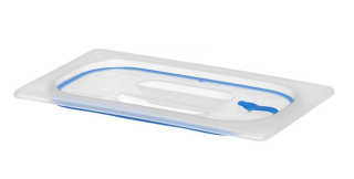 Víko pro nádoby GN z polypropylenu s těsněním, HENDI, GN 1/4, Průhledná, 265x162mm