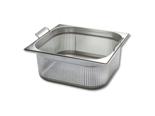 TOMGAST | Gastronádoba PROFI velikost GN 1/2, výška 4 cm, děrovaná, S UCHYTY