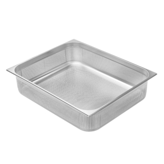 TOMGAST | Gastronádoba PROFI velikost GN 2/1, výška 15 cm, děrovaná, s UCHYTY