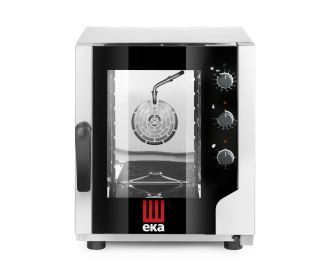 Horkovzdušná parní trouba – Evolution Next 5 x GN 2/3, elektrická, s přímým stříkáním, s elektromechanickým ovládáním, Tecnoeka, 230V/3200W, 550x754x(H)662mm