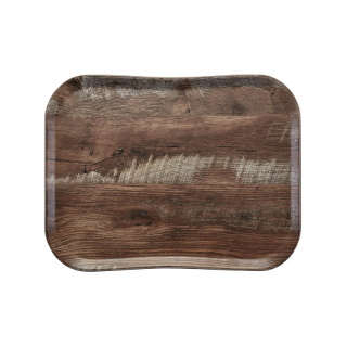 CAMBRO | podnos Wood, velikost 33 × 43 cm, tmavý dub