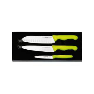 GIESSER | Set nožů, Santoku, kuchařský, Fresh colours, zelený
