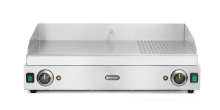 Grilovací deska HENDI 203163 Profi Line – ⅔ hladká / ⅓ vroubkovaná, 3500 W