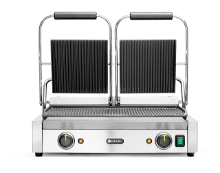 Kontaktní gril HENDI 263709 Double – vroubkované desky, 3600 W