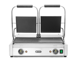 Kontaktní gril HENDI 263907 Double – ½ hladká / ½ vroubkovaná, 3600 W