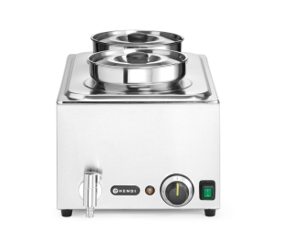 Sada: Bain-marie HENDI Ranger + 2x 4L nádoba s víkem, HENDI, 8L, 220-240V/1000W, 604x332x(H)315mm