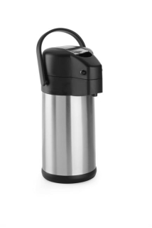HENDI | termoska nerezová s pumpičkou, objem 3L, ø171x(H)373mm
