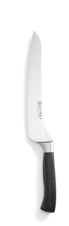 Nůž na chléb, HENDI, Profi Line, zahnutý, Černá, (L)340mm
