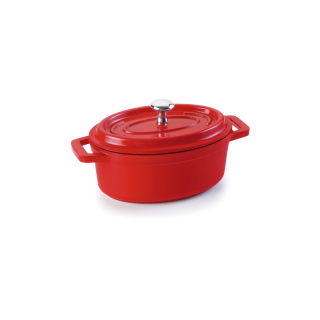 LACOR | Hrnec Mini oválný, 12x8,5 cm, červený