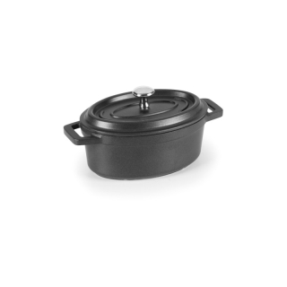 LACOR | Hrnec Mini oválný, 12x8,5 cm, černý