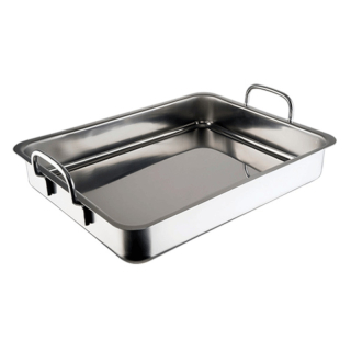 Inoxibar l Plech na pečení s úchyty, nerez, 52,2 × 42,2 × 8 cm