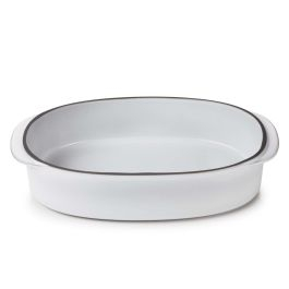 Caractére zapékací mísa, oválná 26 × 18,5 cm, bílá