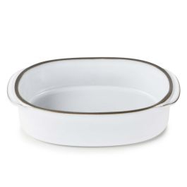 Caractére zapékací mísa, oválná 16 × 11 cm, bílá
