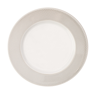 Norwich talíř mělký pr. 23 cm, béžový okraj