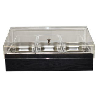 Chladicí box pro gastronádoby s krytem GN 1/1, černý