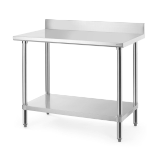 Pracovní stůl se zadním panelem, HENDI, Budget Line, 1000x600x(H)950mm