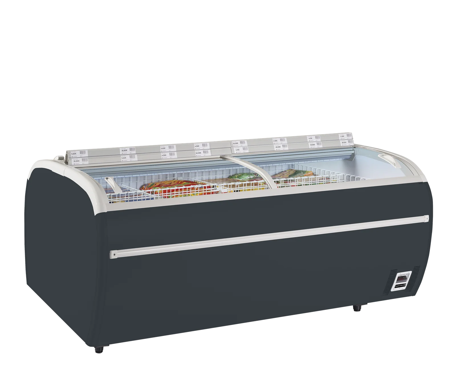 TEFCOLD - mrazicí ostrov, antracit TWIN 220A-F