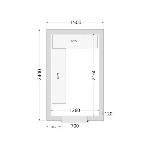TEFCOLD - panely ke stavebnicovým boxům 120 mm CR 150x240x220