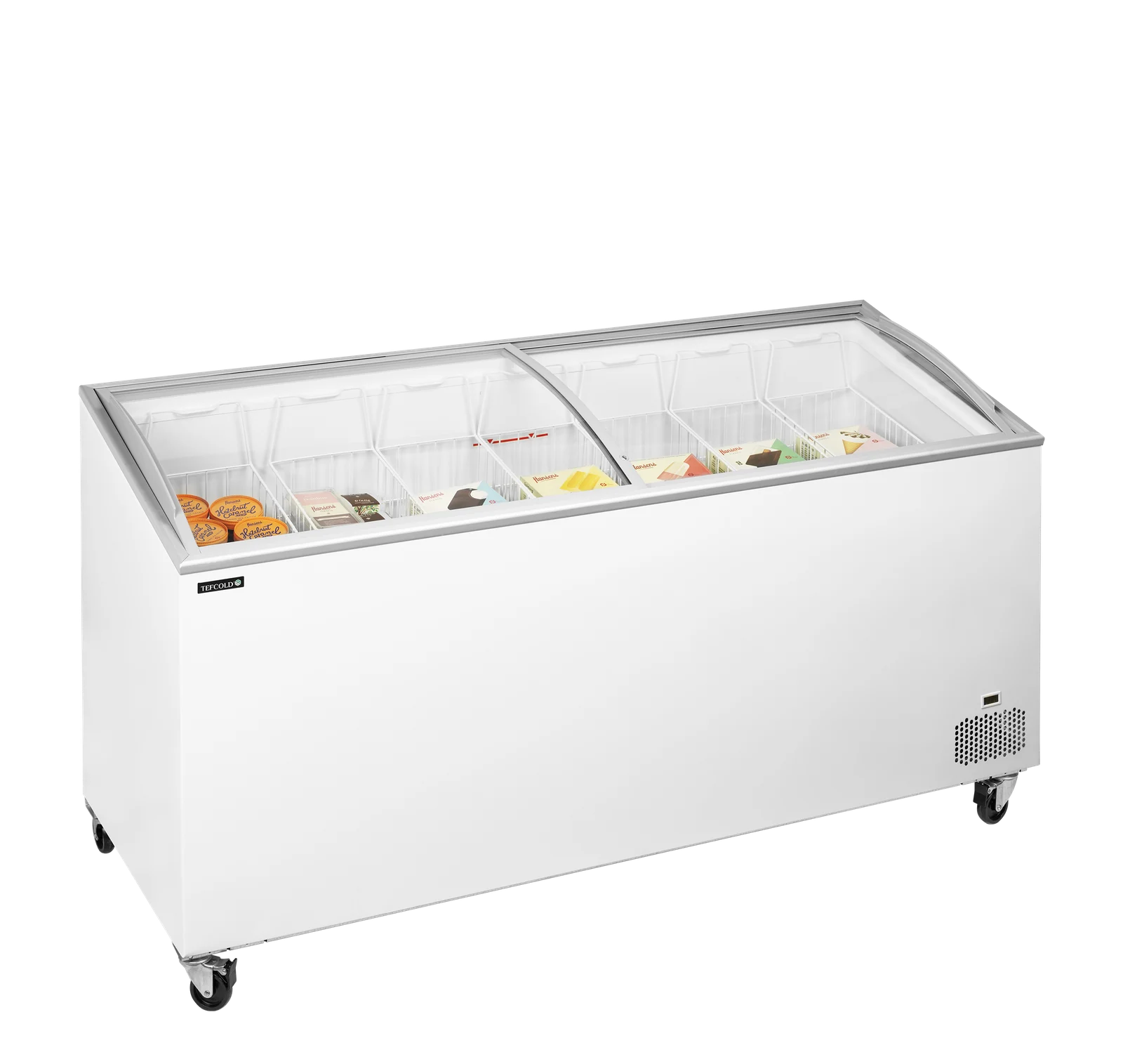 TEFCOLD - pultová mraznička prosklené oblé víko IC552SCEB