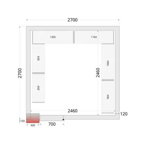 TEFCOLD - policový regálový modul – sada CRNF2727