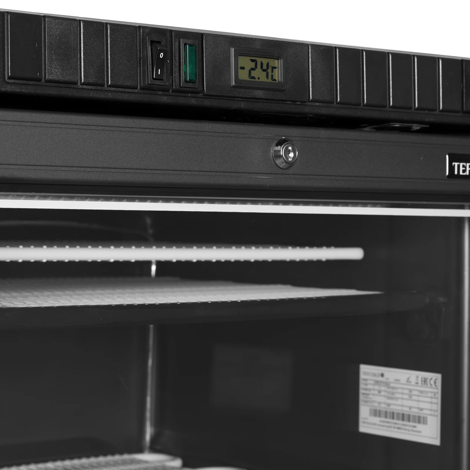 TEFCOLD - mrazicí skříň prosklené dveře, černá UFSC371G Černý