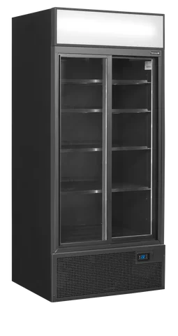 TEFCOLD - chladicí skříň prosklené posuvné dveře FSC 891 S Černý