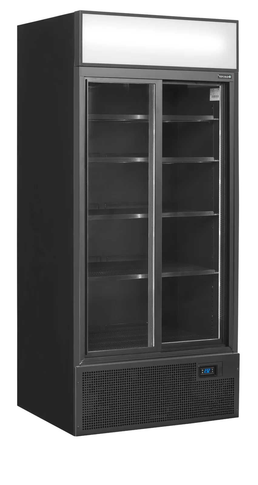 TEFCOLD - chladicí skříň prosklené posuvné dveře FSC 891 S Černý