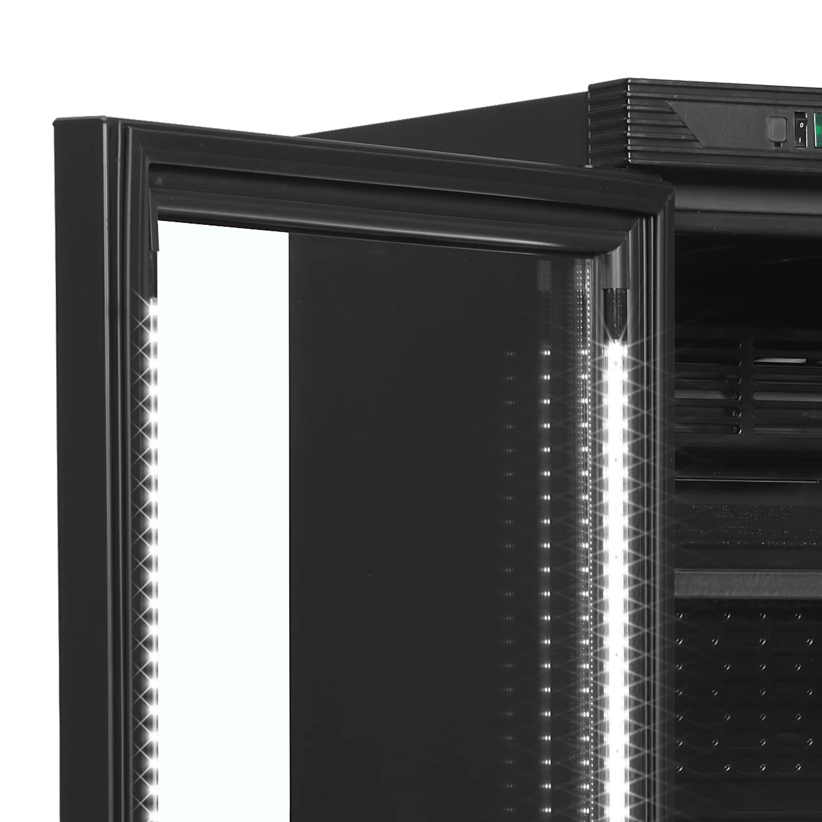 TEFCOLD - chladicí skříň prosklené levé dveře CEV 425 Černý L/H