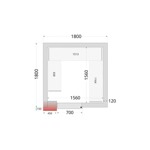 TEFCOLD - policový regálový modul – sada CRNF1818