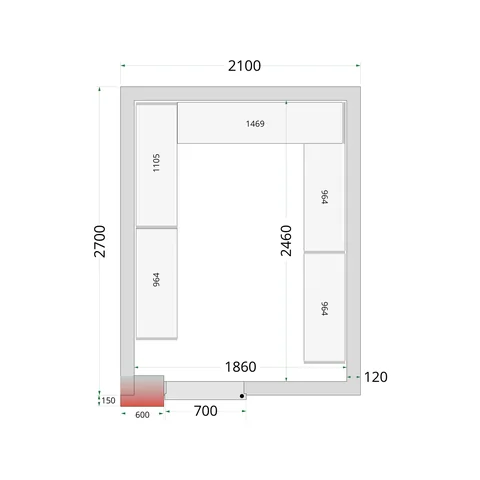 TEFCOLD - policový regálový modul – sada CRNF2127