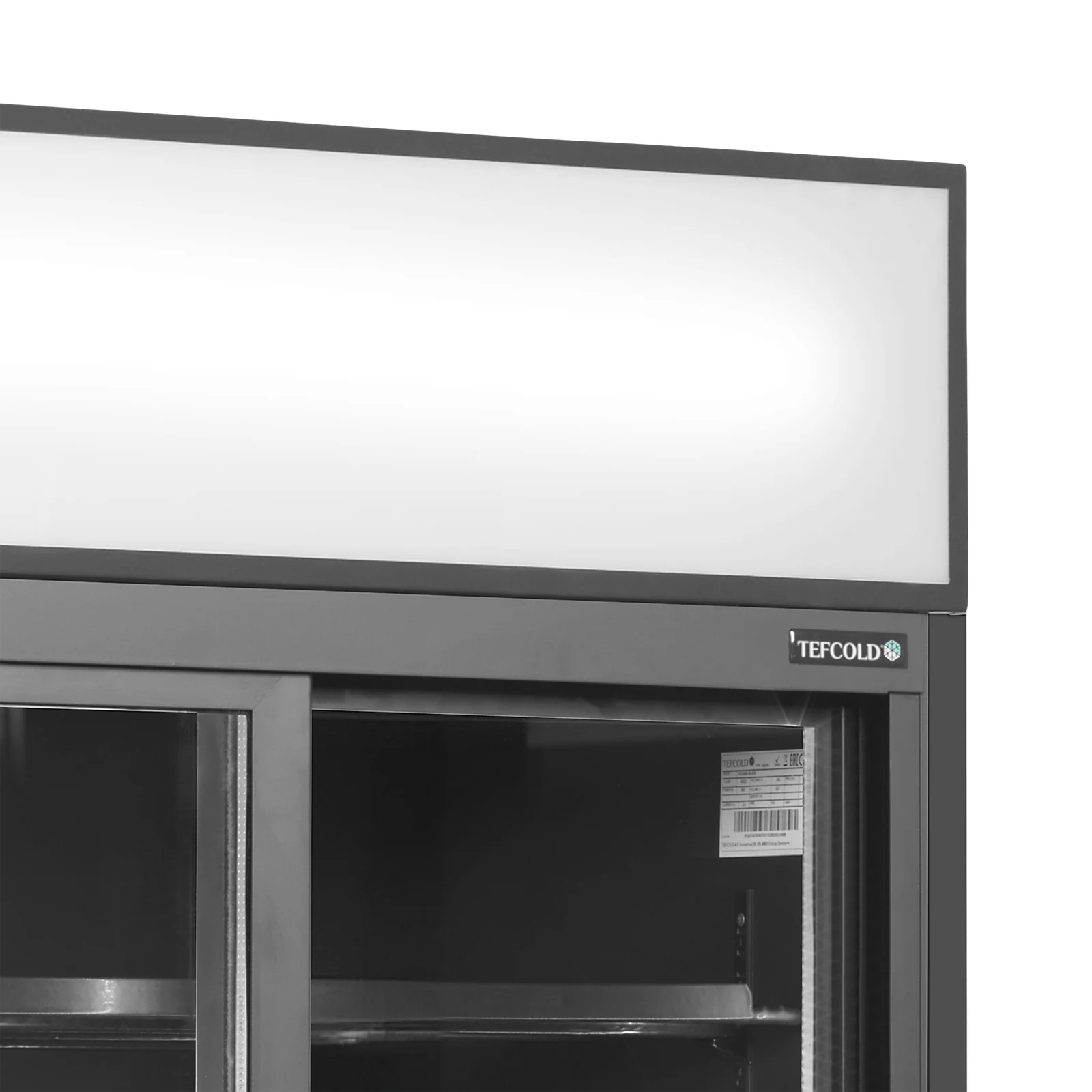 TEFCOLD - chladicí skříň prosklené posuvné dveře FSC 891 S Černý