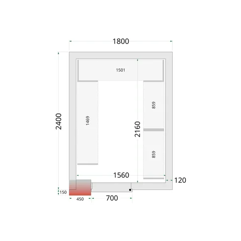 TEFCOLD - policový regálový modul – sada CRNF1824