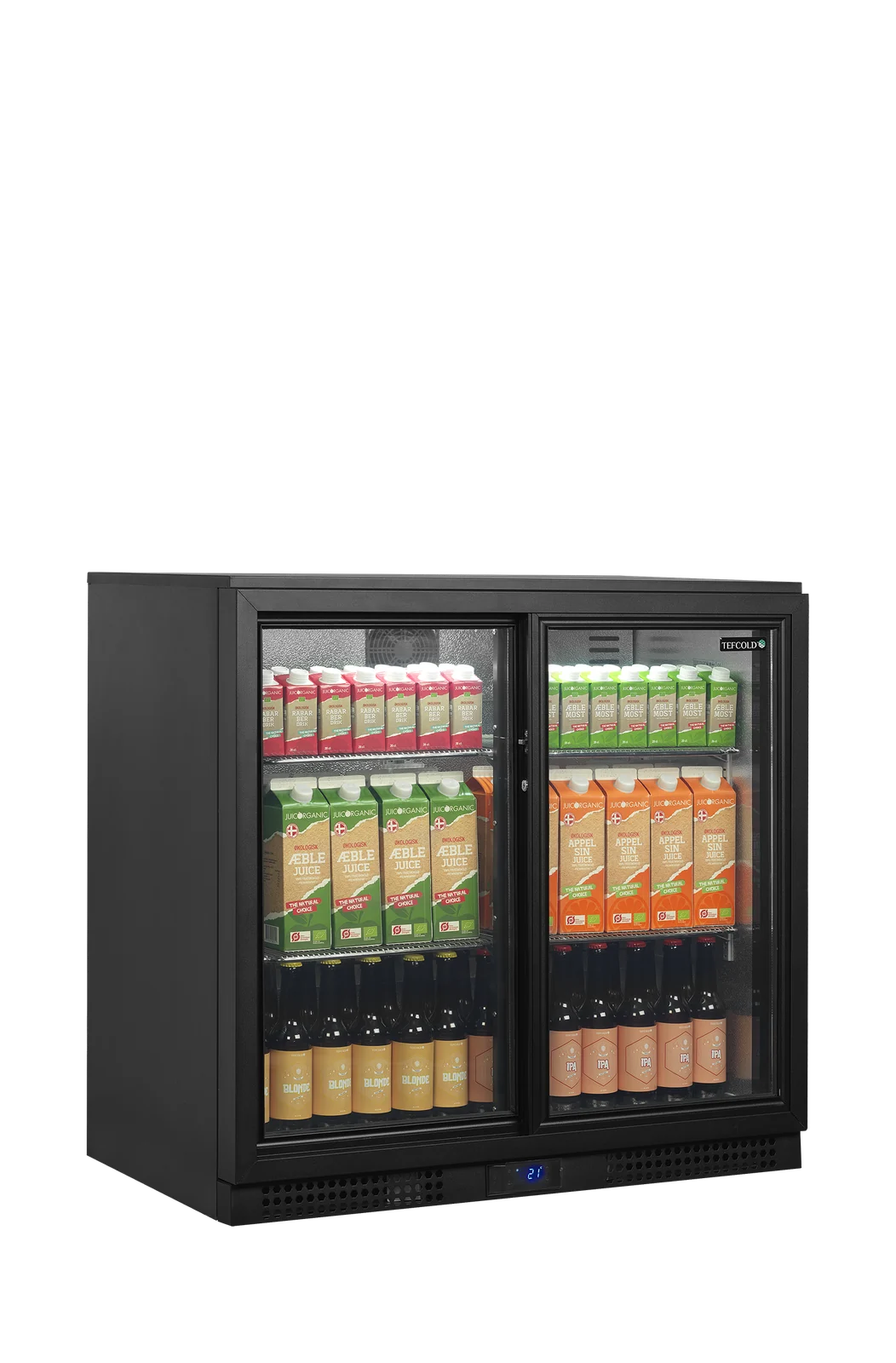 TEFCOLD - minibar prosklené posuvné dveře, černá BA26S