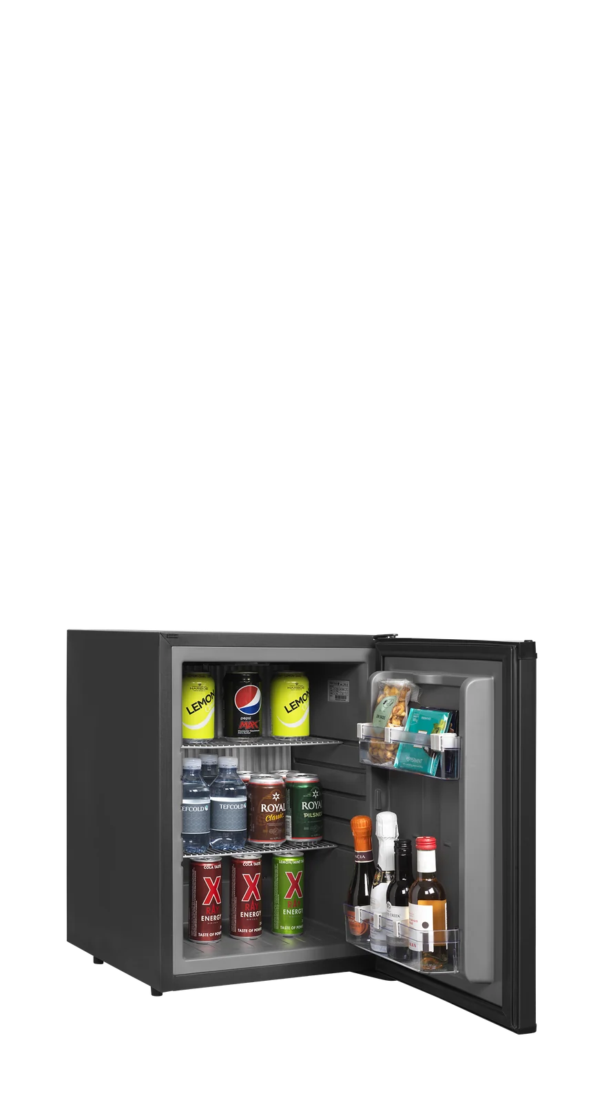 TEFCOLD - minibar plné dveře, černé opláštění TM 44
