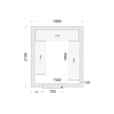TEFCOLD - panely ke stavebnicovým boxům 120 mm CR 180x210x220