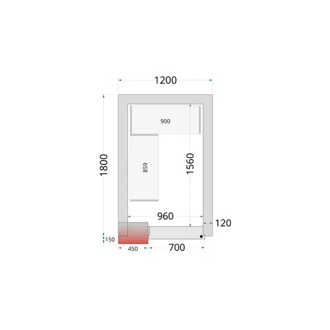 TEFCOLD - policový regálový modul – sada CRNF1218