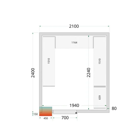 TEFCOLD - policový regálový modul – sada CRPF2124