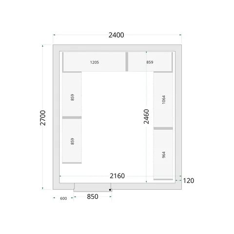 TEFCOLD - panely ke stavebnicovým boxům 120 mm CR 240x270x220 WD
