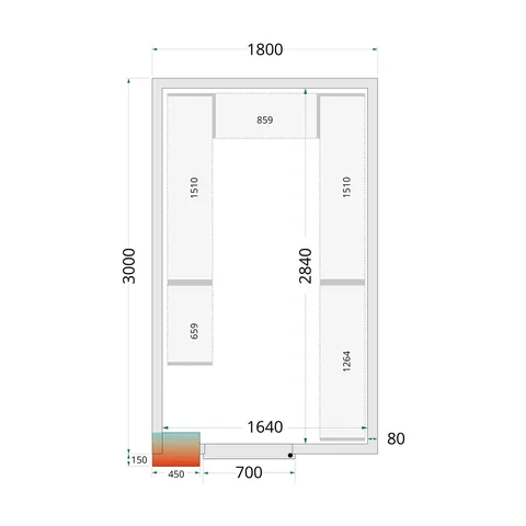 TEFCOLD - policový regálový modul – sada CRPF1830