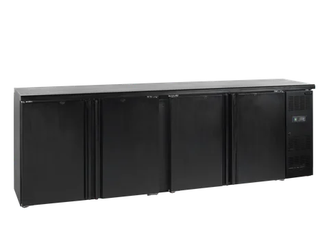 TEFCOLD - minibar, plné křídlové dveře, černá CBC 410